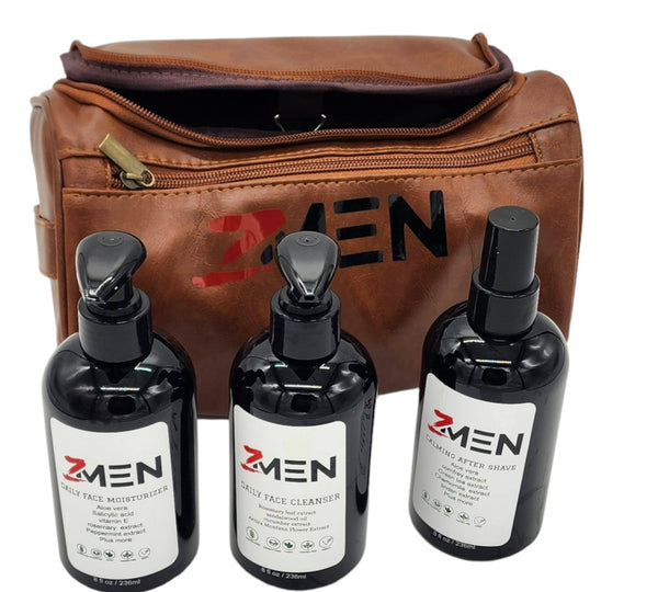 HAIR CARE WITH LEATHER GROOMING BAG KIT